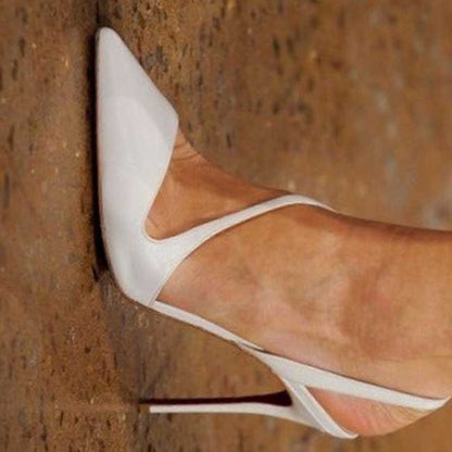 Pointed Toe Stiletto High Heel Slingbacks Slip On Wedding Shoes Office OL Pumps