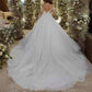 Princess Long Sleeve Wedding Dresses for Bride Tulle Lace Bridal Gown