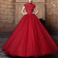 Red Ball Gown Long Prom Dress Off Shoulder Ball Gown Wedding Dress