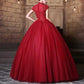 Red Ball Gown Long Prom Dress Off Shoulder Ball Gown Wedding Dress