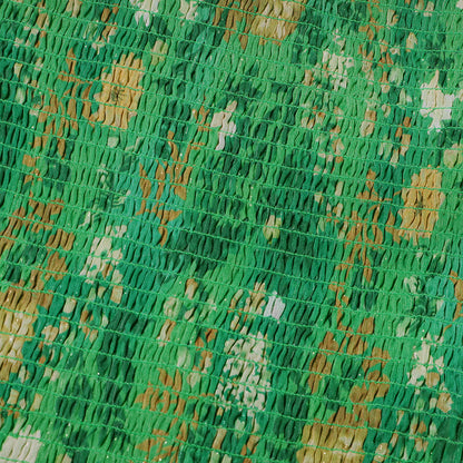 Strapless Layered Tiered Floral Print Dress Green Chic Dress