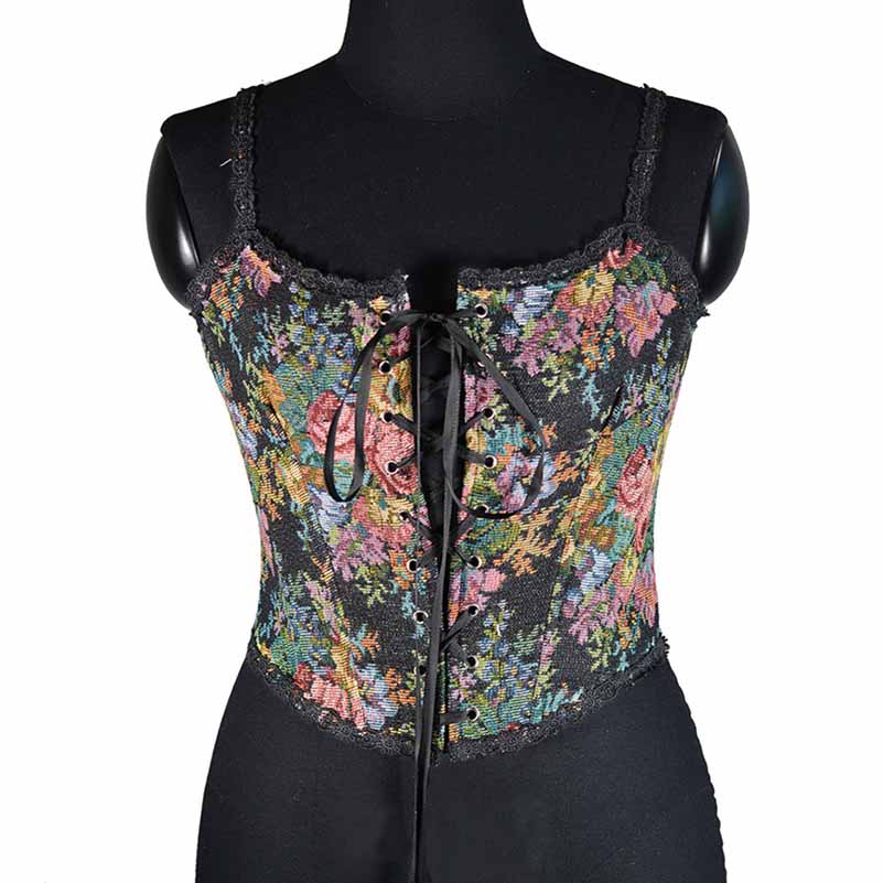 Renaissance Style Corset with Adjustable Lace-up Bustier Camis Top