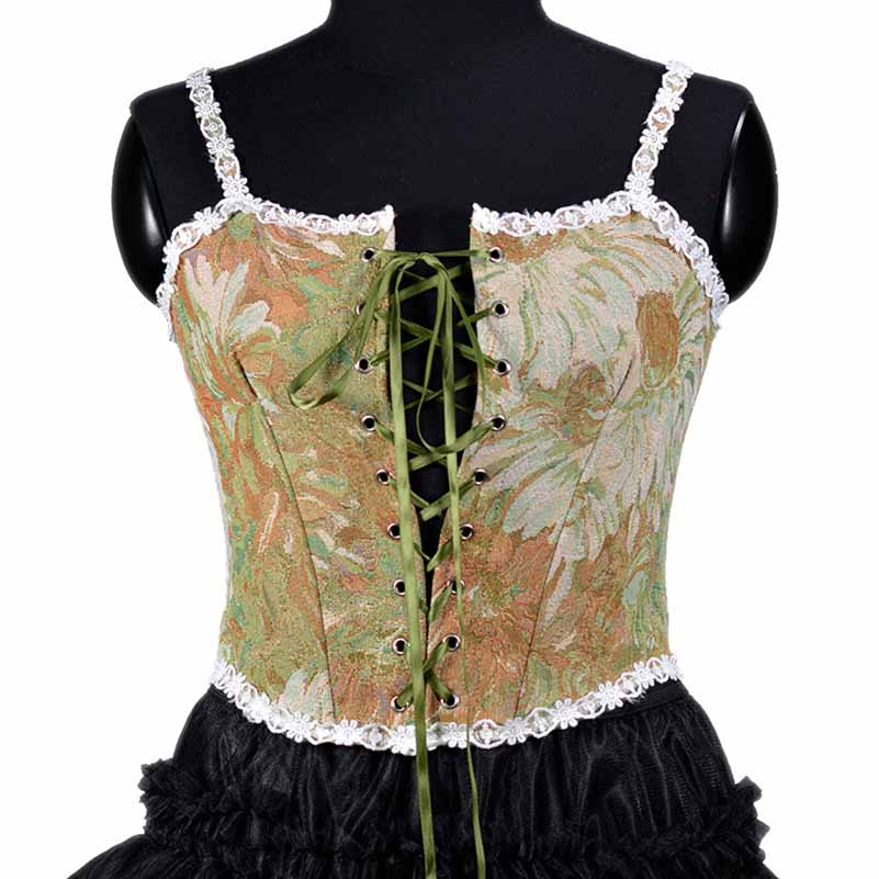 Renaissance Style Corset with Adjustable Lace-up Bustier Camis Top