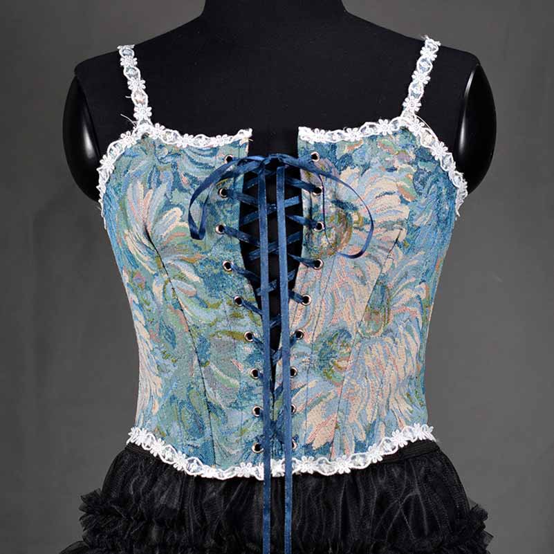 Renaissance Style Corset with Adjustable Lace-up Bustier Camis Top