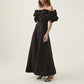 Rosette Off The Shoulder Maxi Dress