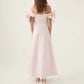 Rosette Off The Shoulder Maxi Dress