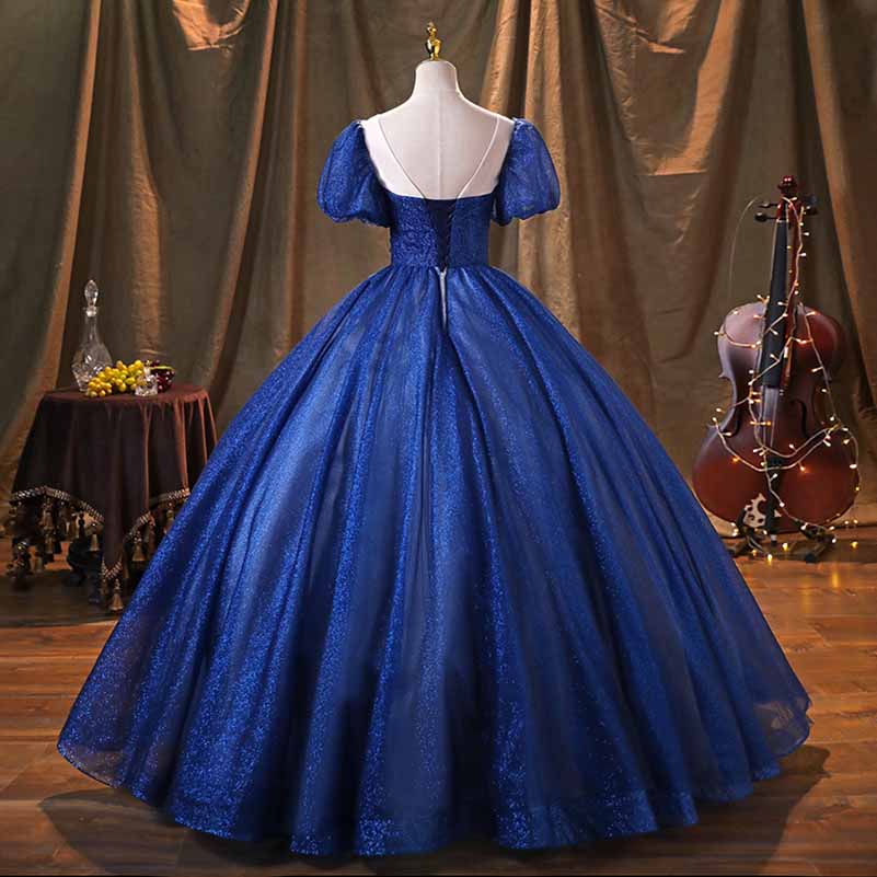 Royal Blue Princess Ball Gown Quinceanera Prom Dress Birthday Party Gowns