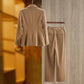 Women's pantsuits one button blazer and straight leg pants two-piece pants sets