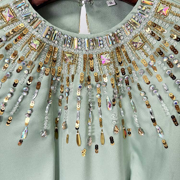 Satin Embellished Cape Detail Maxi Dress Evening Gown