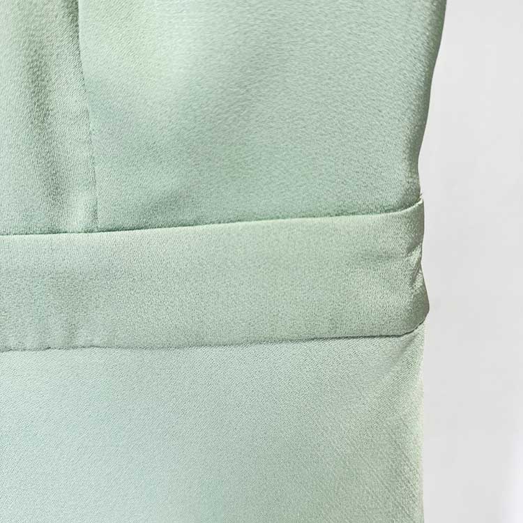 Satin Embellished Cape Detail Maxi Dress Evening Gown