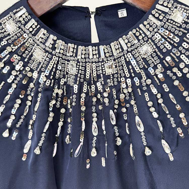 Satin Embellished Cape Detail Maxi Dress Evening Gown