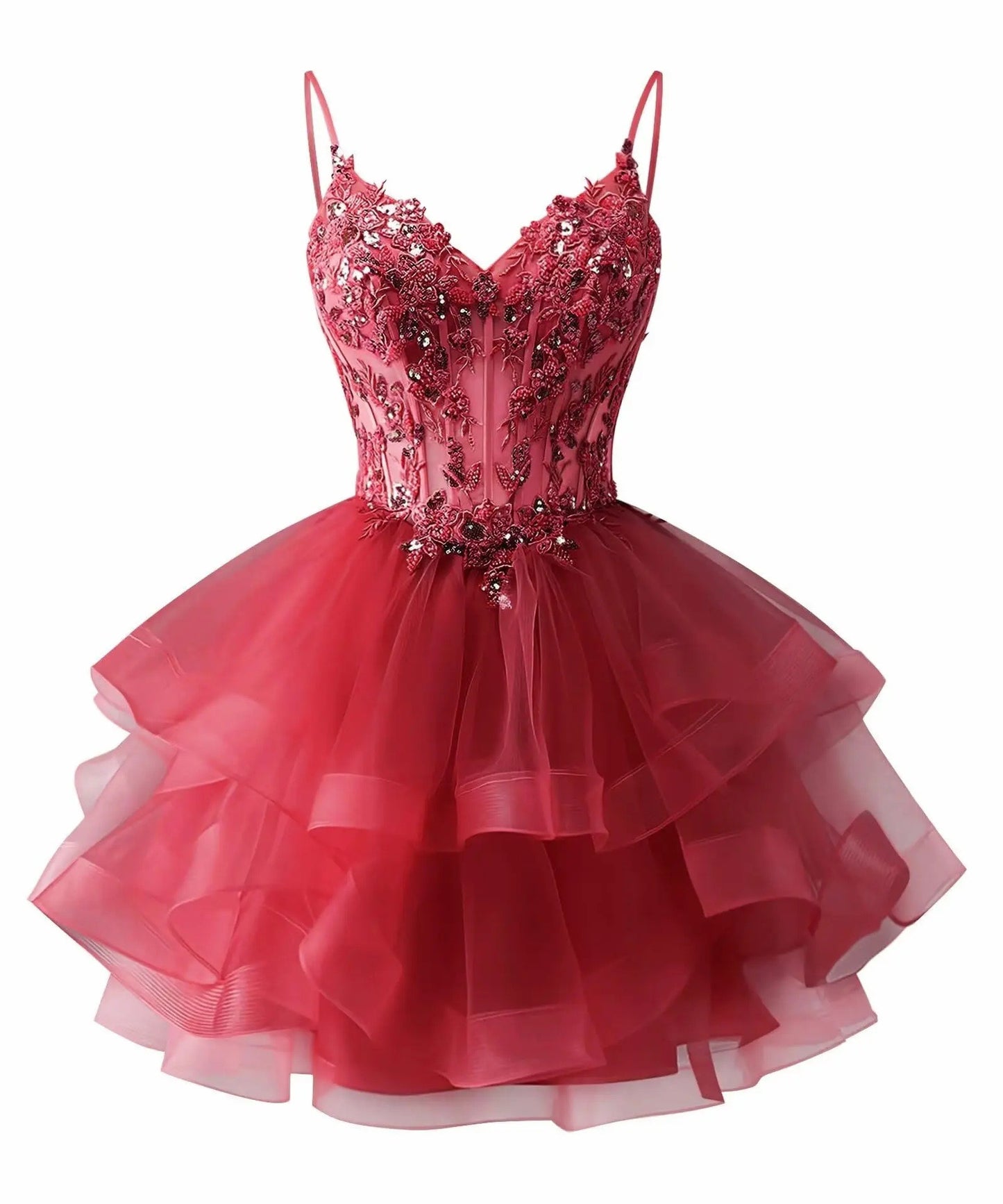 Tulle Homecoming Dress | Vary Color Sequin Embellished Cocktail Party Short Dress