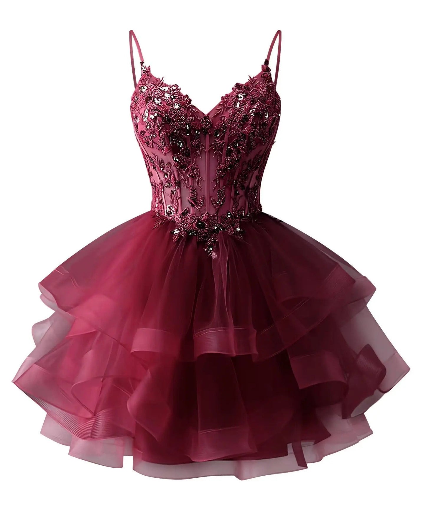 Tulle Homecoming Dress | Vary Color Sequin Embellished Cocktail Party Short Dress