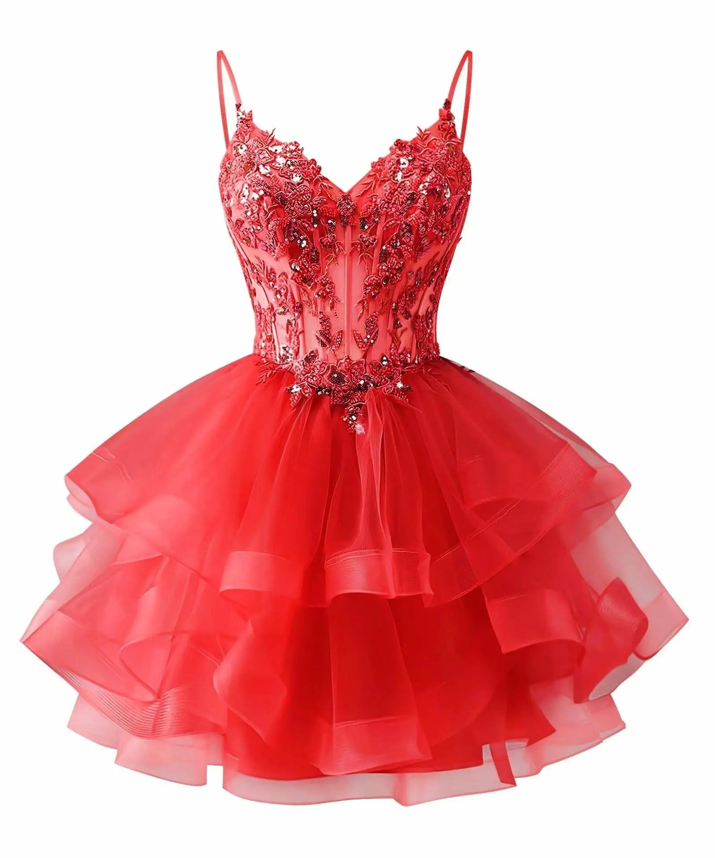 Tulle Homecoming Dress | Vary Color Sequin Embellished Cocktail Party Short Dress