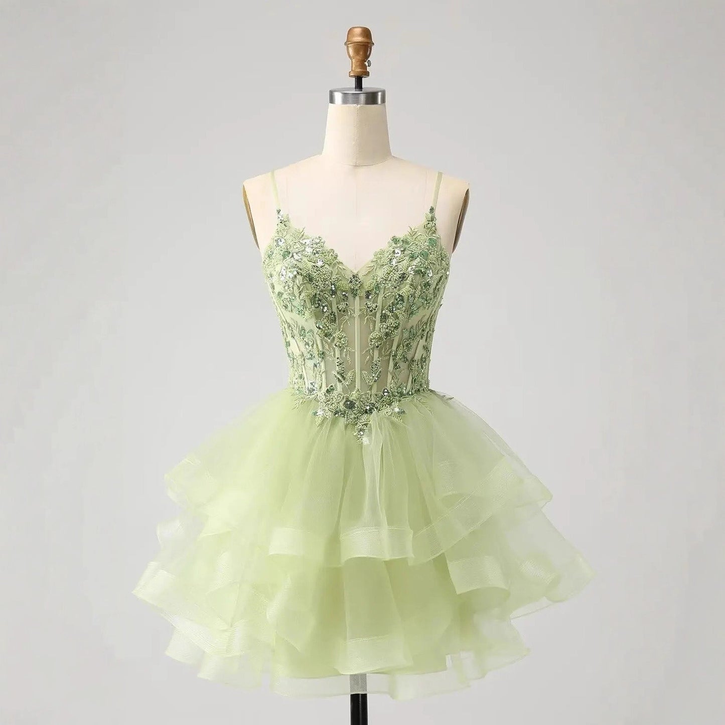 Tulle Homecoming Dress | Vary Color Sequin Embellished Cocktail Party Short Dress