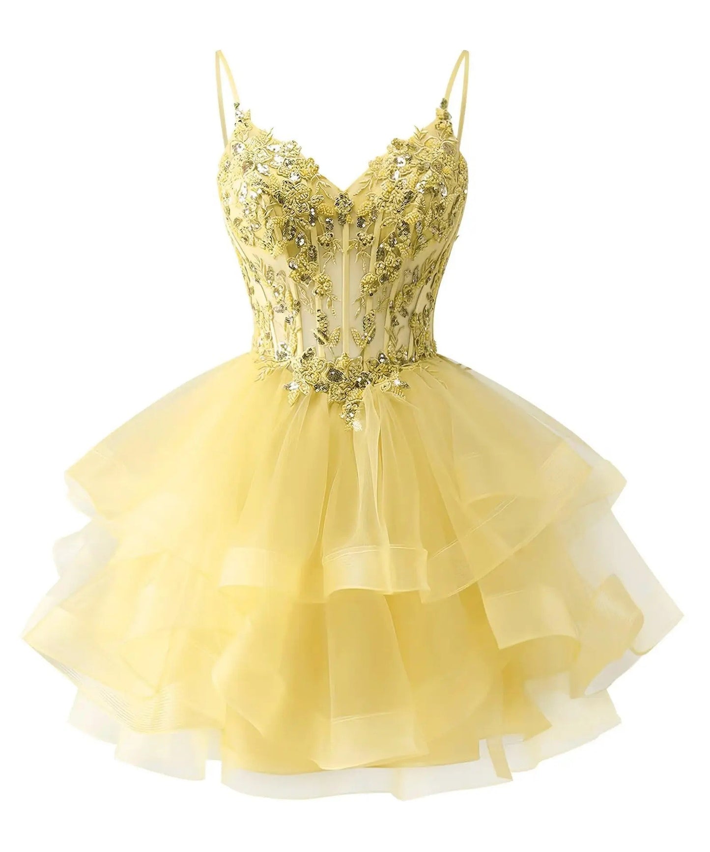 Tulle Homecoming Dress | Vary Color Sequin Embellished Cocktail Party Short Dress