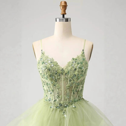 Tulle Homecoming Dress | Vary Color Sequin Embellished Cocktail Party Short Dress