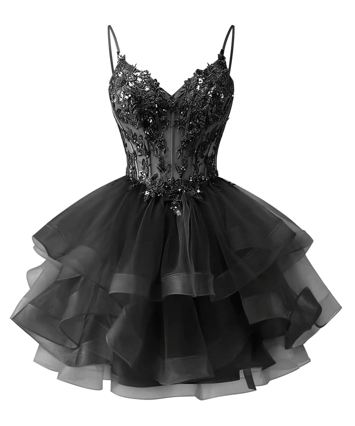 Tulle Homecoming Dress | Vary Color Sequin Embellished Cocktail Party Short Dress