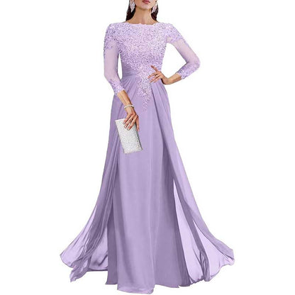 Lace Sequin Mother of The Bride Dresses Wedding 34 Sleeves Ball Prom Gown