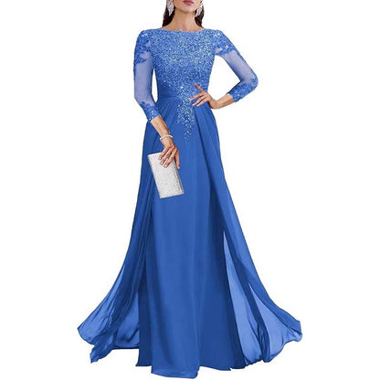 Lace Sequin Mother of The Bride Dresses Wedding 34 Sleeves Ball Prom Gown
