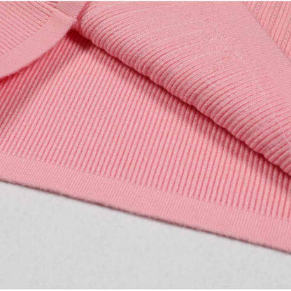 Sequin Knit Cardigan Crop Top + Skirt Suit