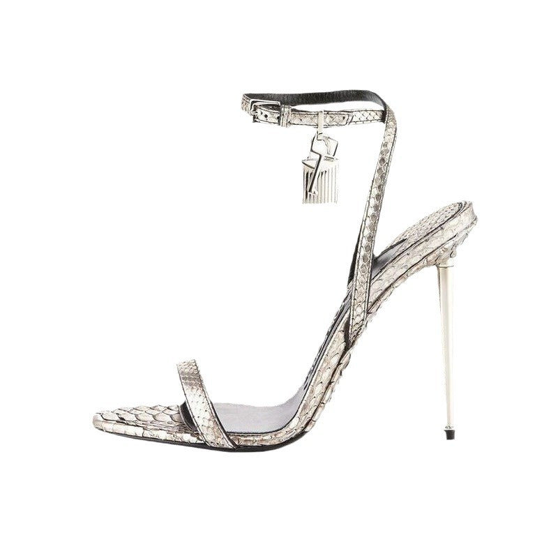 Women's Chic Evening Sandals – Sexy Stiletto Heel with Ankle Buckle