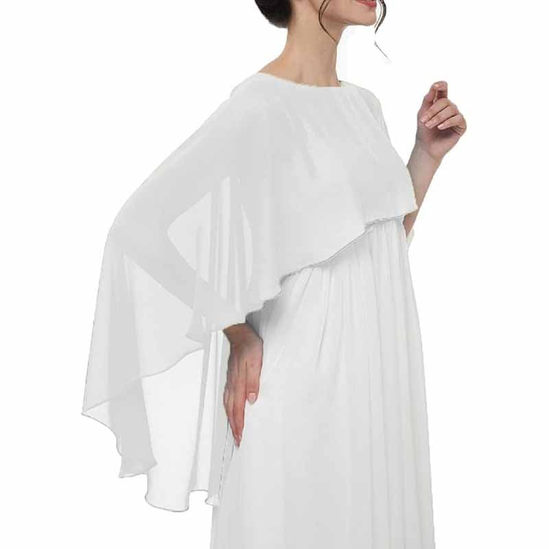 Sheer Shawls Chiffon Capes Wraps For Evening Dresses Soft Wedding Cover Up