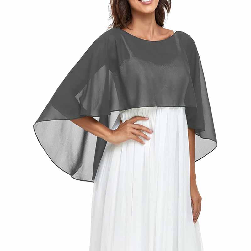 Sheer Shawls Chiffon Capes Wraps For Evening Dresses Soft Wedding Cover Up