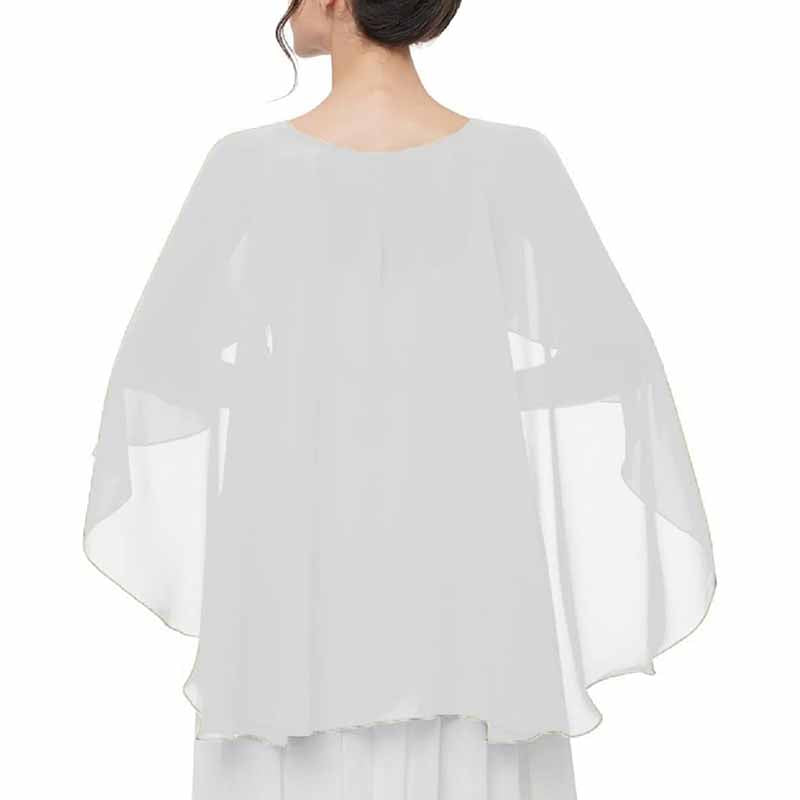 Sheer Shawls Chiffon Capes Wraps For Evening Dresses Soft Wedding Cover Up