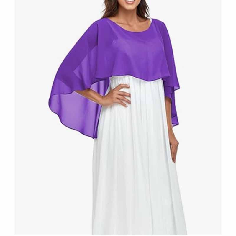 Sheer Shawls Chiffon Capes Wraps For Evening Dresses Soft Wedding Cover Up