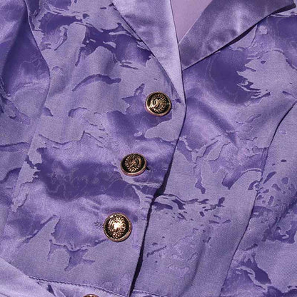 Shirt Collar Two Piece Midi Skirt Suit With Half-Sleeves