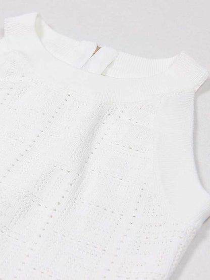 Sleveless Knitted Halter-Neck Midi Dresses