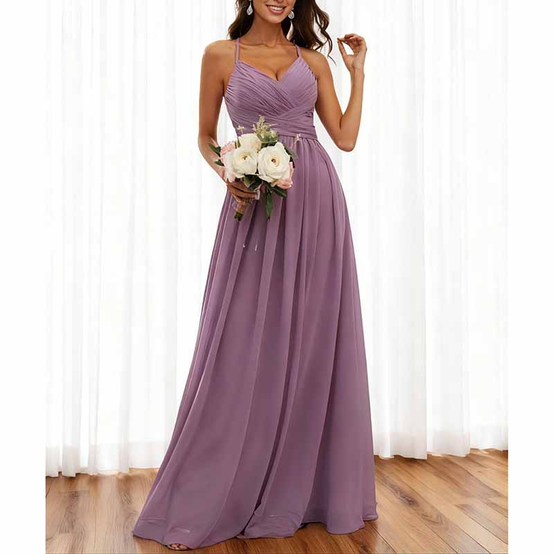 Spaghetti Strap A-Line Bridesmaid Dress – Wedding Guest & Bridal Party Dress