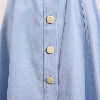 Square-Neck Belted Midi Dress