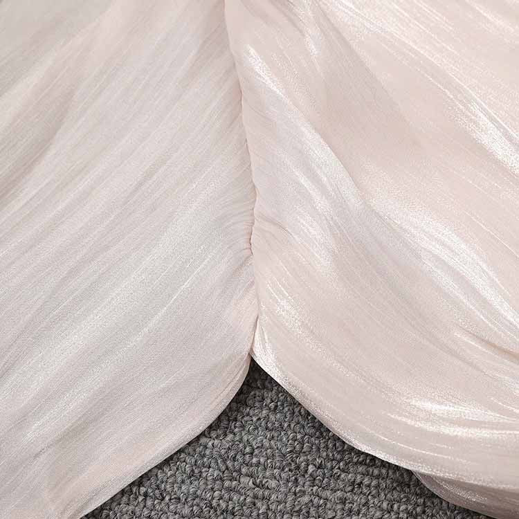 Trendy Stand Collar Ruffle Long Sleeve Dress with Waist Shaping