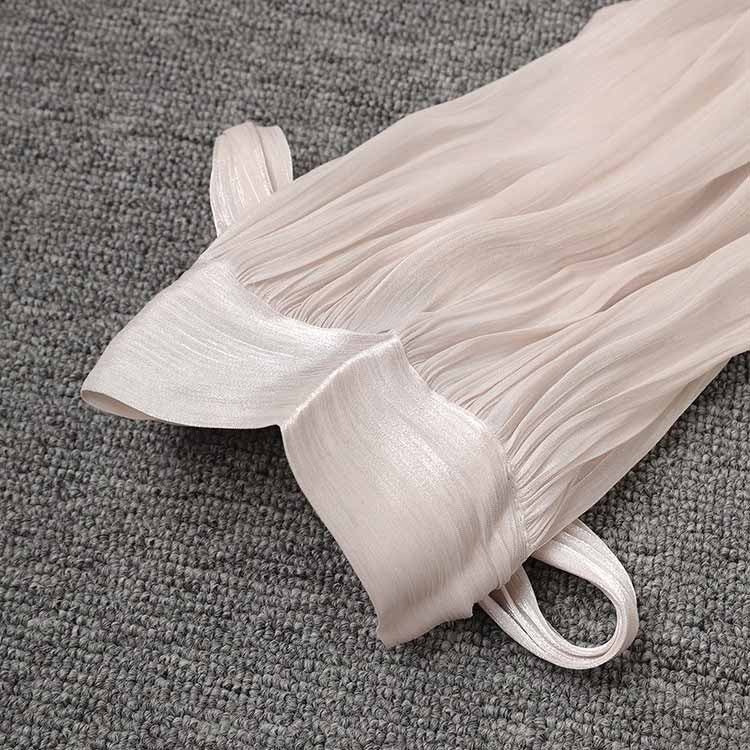 Trendy Stand Collar Ruffle Long Sleeve Dress with Waist Shaping