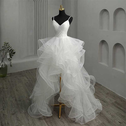 Strapless A Line Tulle Wedding Dress Bridal Ball Gown