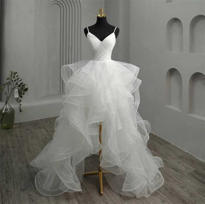 Strapless A Line Tulle Wedding Dress Bridal Ball Gown