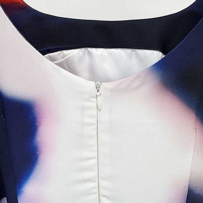 Strapless Floral-Printed Long Dress