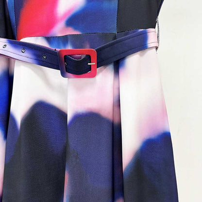 Strapless Floral-Printed Long Dress