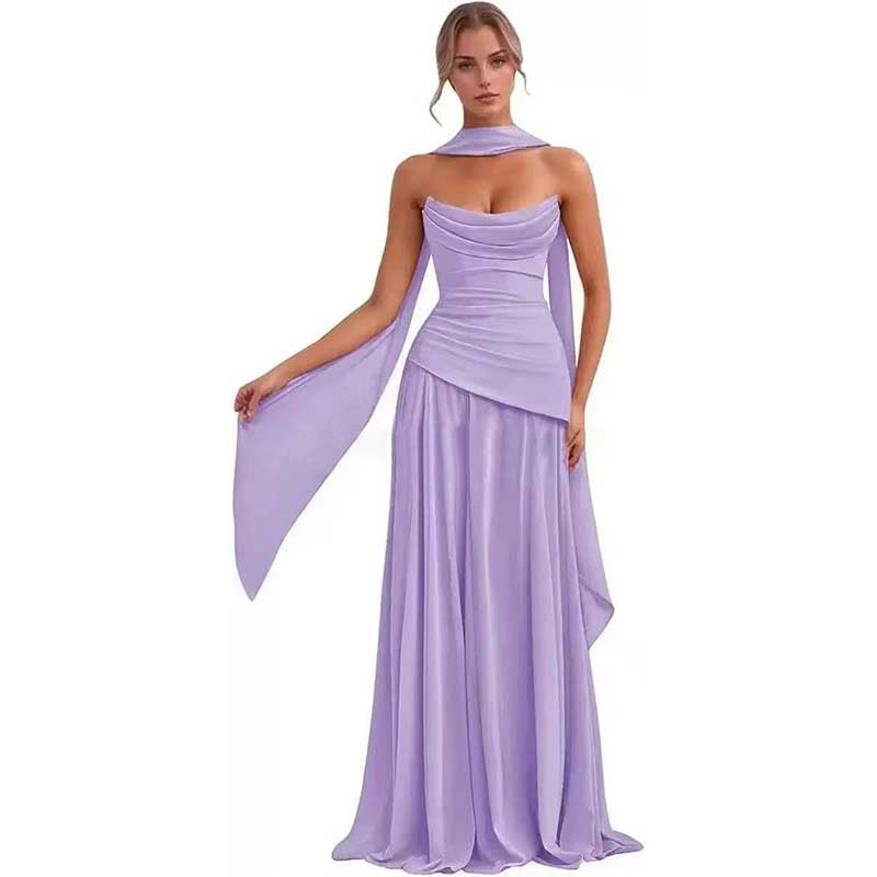 Strapless Prom Gown | Luxury Sleeveless Maxi Dress for Evening Events & Vacation