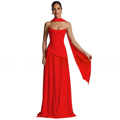 Strapless Prom Gown | Luxury Sleeveless Maxi Dress for Evening Events & Vacation