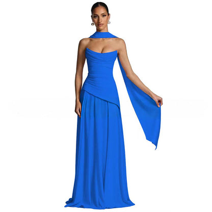 Strapless Prom Gown | Luxury Sleeveless Maxi Dress for Evening Events & Vacation