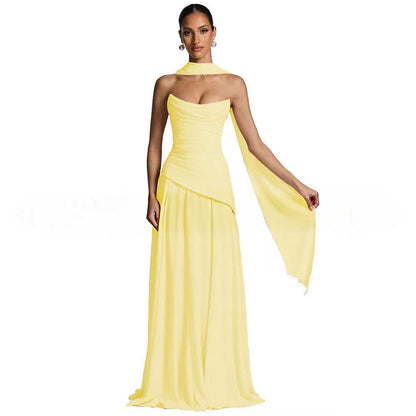 Strapless Prom Gown | Luxury Sleeveless Maxi Dress for Evening Events & Vacation