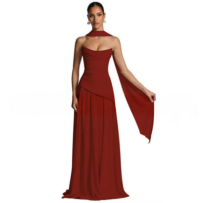 Strapless Prom Gown | Luxury Sleeveless Maxi Dress for Evening Events & Vacation
