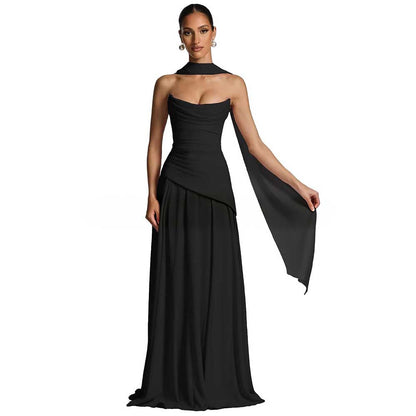 Strapless Prom Gown | Luxury Sleeveless Maxi Dress for Evening Events & Vacation