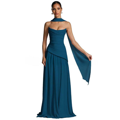 Strapless Prom Gown | Luxury Sleeveless Maxi Dress for Evening Events & Vacation