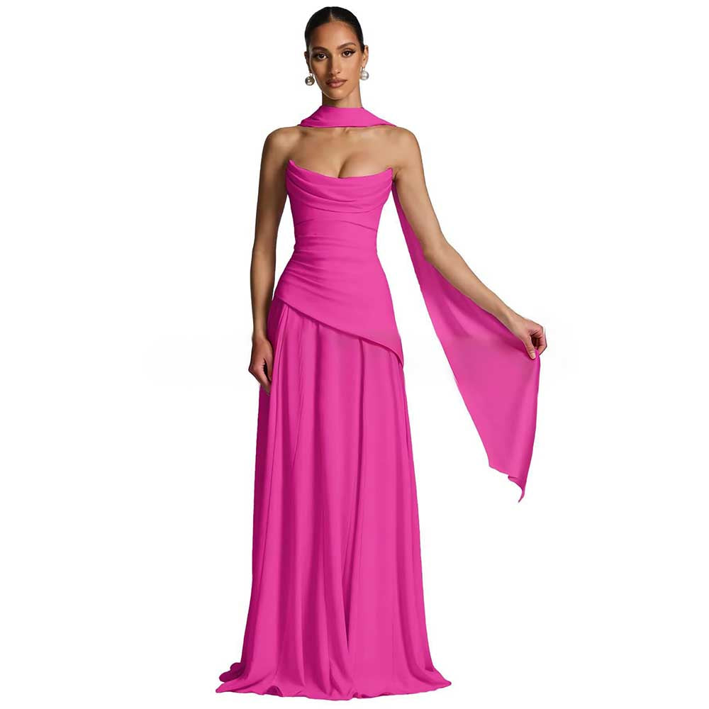 Strapless Prom Gown | Luxury Sleeveless Maxi Dress for Evening Events & Vacation