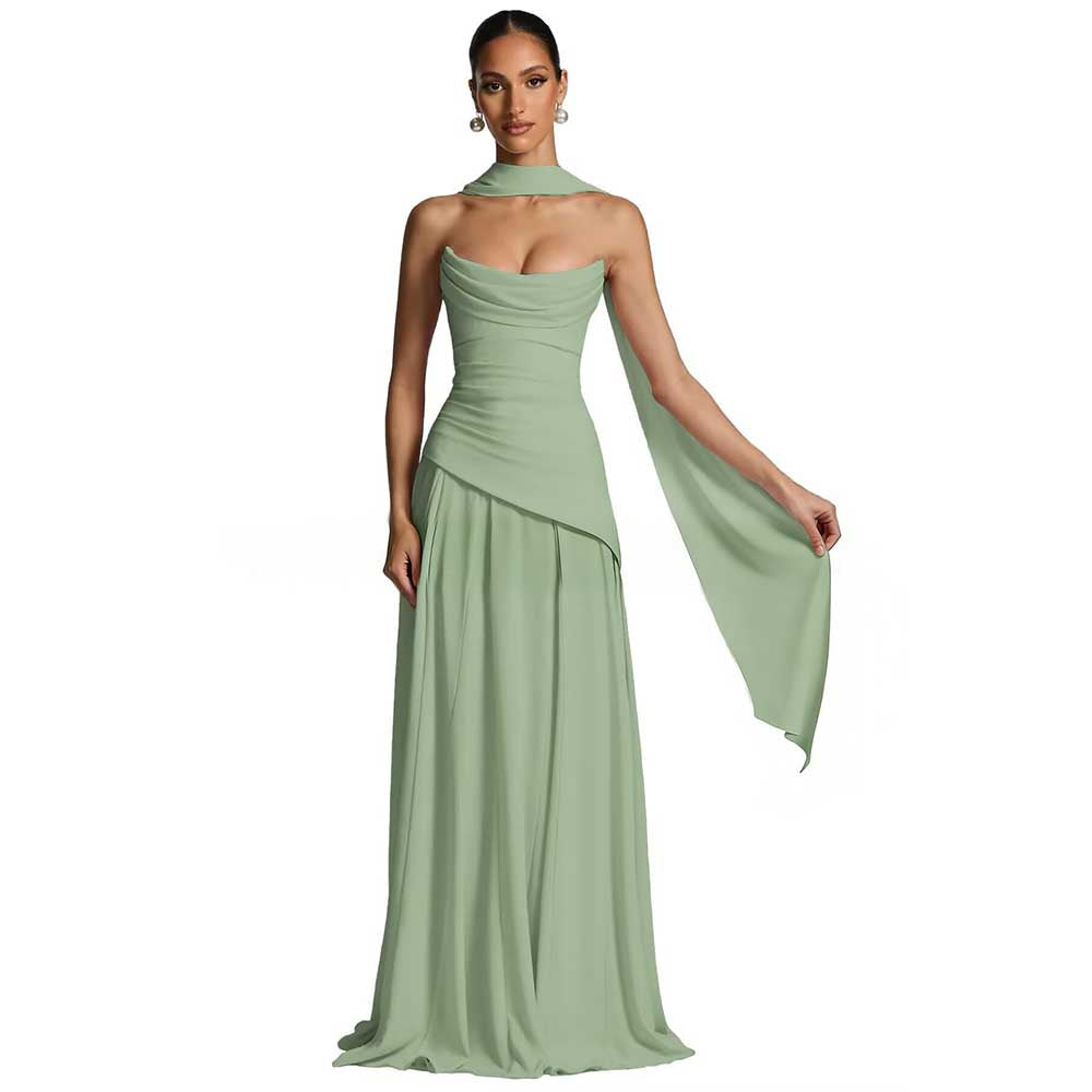 Strapless Prom Gown | Luxury Sleeveless Maxi Dress for Evening Events & Vacation