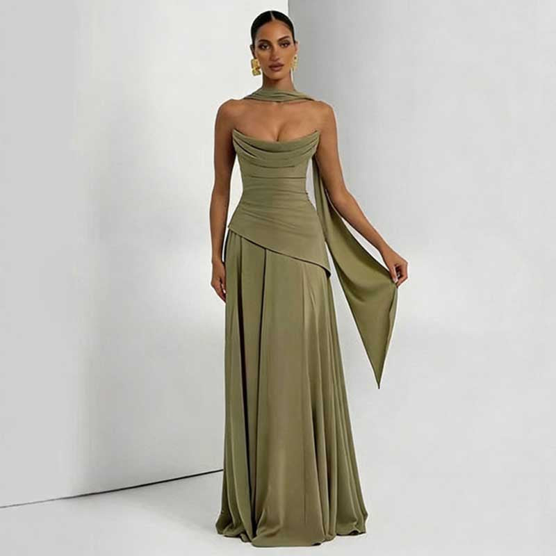 Strapless Prom Gown | Luxury Sleeveless Maxi Dress for Evening Events & Vacation